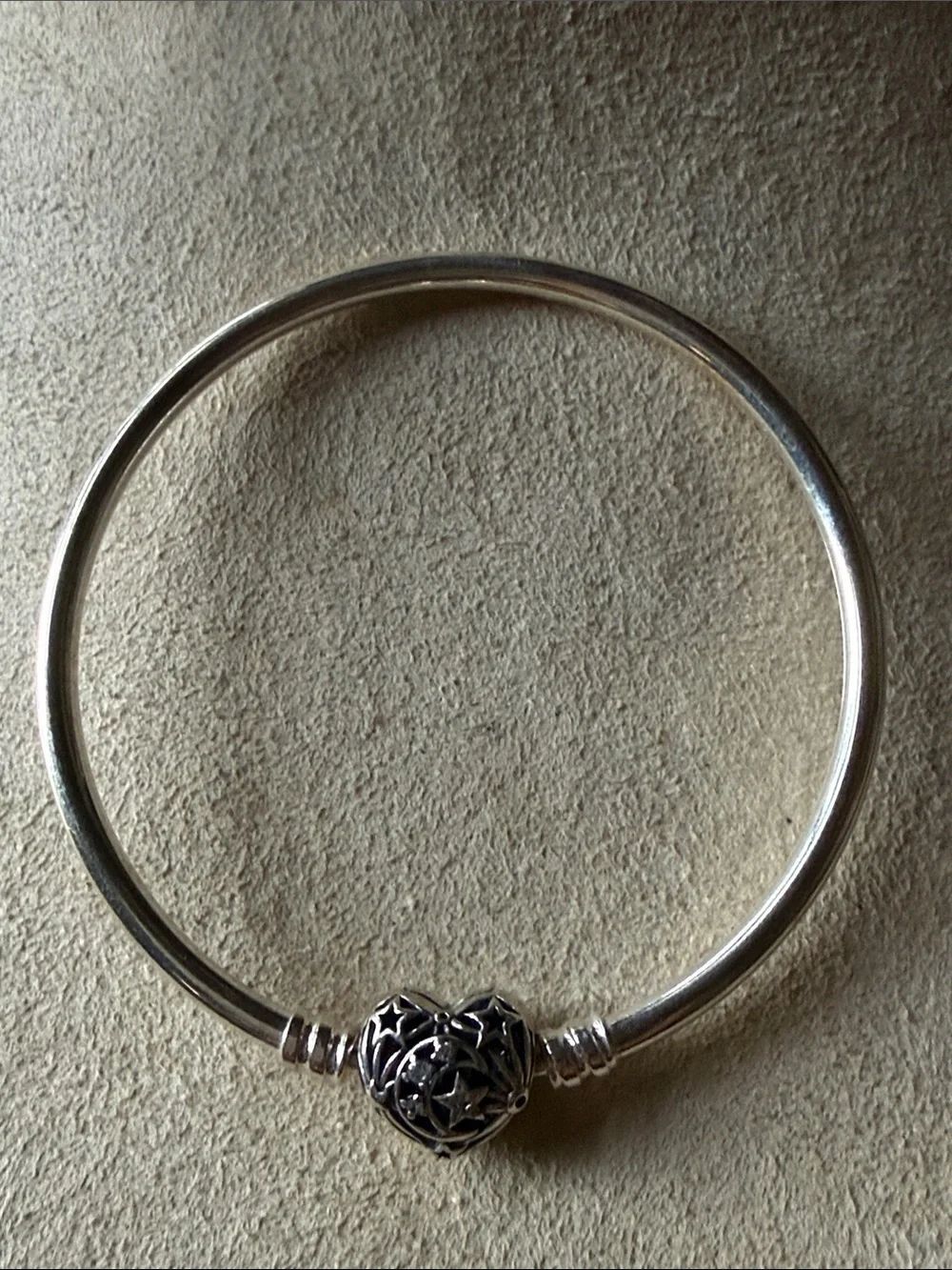 Heart Charm Bangle Bracelet!